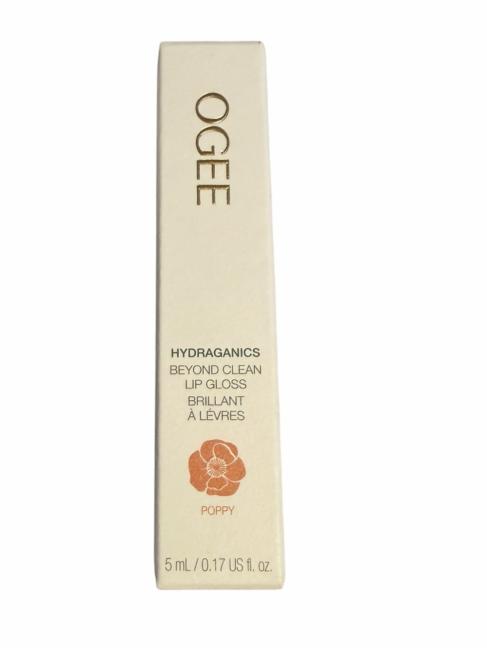 Ogee Hydraganics Byond Clean Lip Gloss in Poppy. NWT/NIB